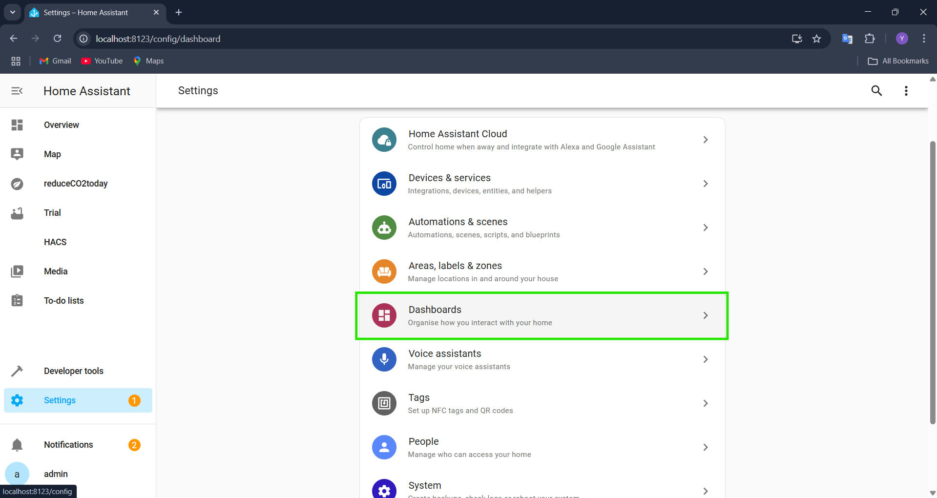 Select Dashboards